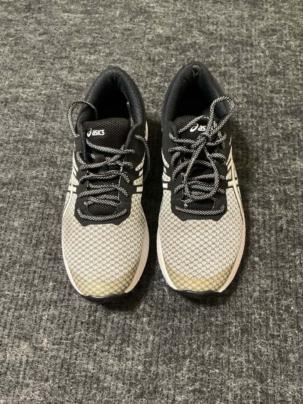 Asics FuzeX Lyte 2 Running Shoes Womens Size 9 Black White Sneakers